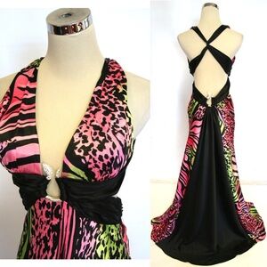 Morgan & Co. Black Dress with Pink Label